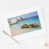 Cala Mariolu plage, Sardaigne autocollant rectangu (Enveloppe)