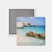 Cala Mariolu strand, Sardinië tekst magneet (Voorkant / Achterkant)