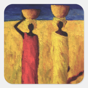 Calabash Girls 1991 Vierkante Sticker