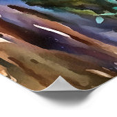 Calabash Tree-bronnen in de herfst van acrylvezels Poster (Hoek)