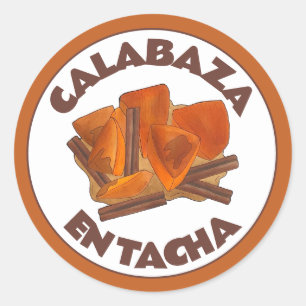 Calabaza en Tacha Mexicaans gekonfijte pompoen des Ronde Sticker