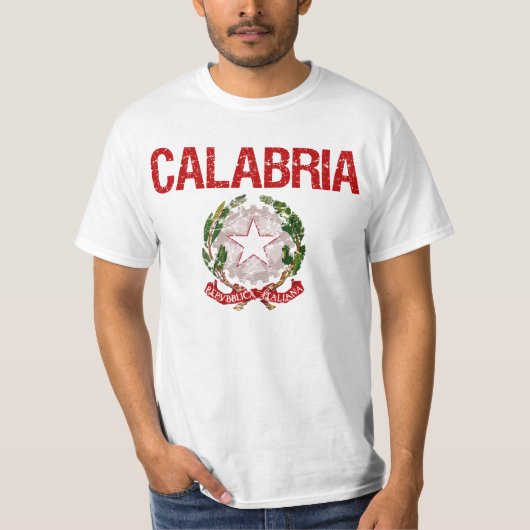Calabria Italiaanse achternaam T-shirt (Voorkant)