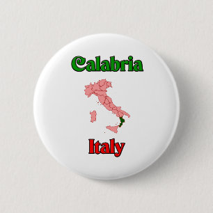 Calabria Italië Ronde Button 5,7 Cm