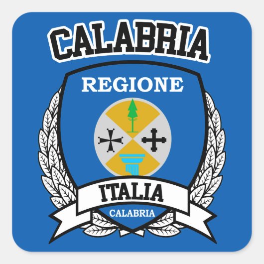Calabria Vierkante Sticker (Voorkant)
