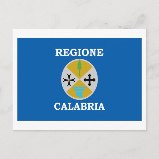 Calabria vlag briefkaart (Voorkant)