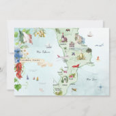 Calabrië, Italië | Destination Wedding Map Kaart (Voorkant)