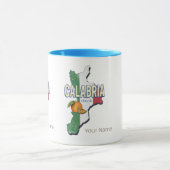 Calabrië Italië Retro Regio Kaart  Souvenir Mok (Midden)