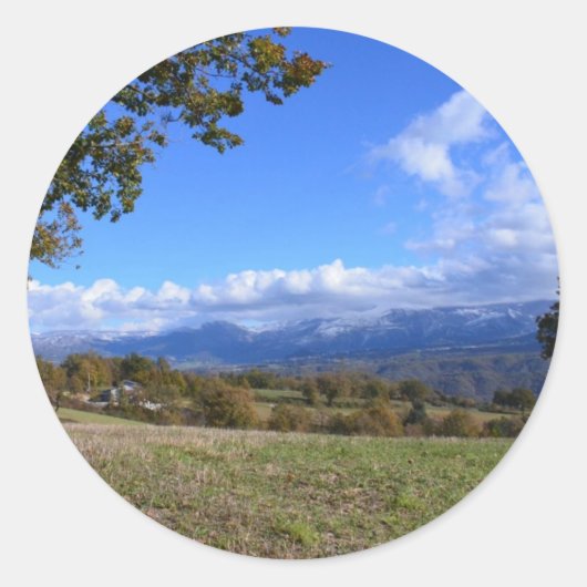 Calabrisch platteland ronde sticker (Voorkant)