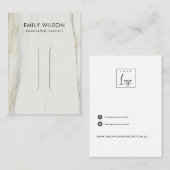 CALACATTA MARBRE TEXTURE CLIP CHEVEUX CARTE D'AFFI (Devant / Derrière)