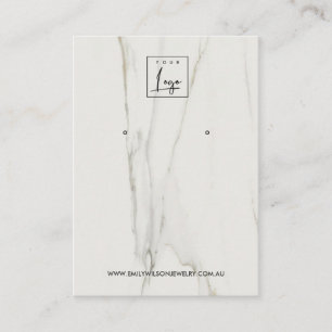 CALACATTA MARMER TEXTUUR STUD OORBEL DISPLAY VISITEKAARTJE