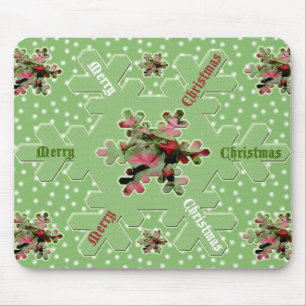 Caladium Merry Kerstmis Mousepad Muismat