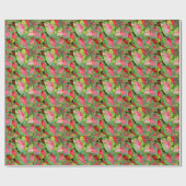 Caladium wrapping Paper in rood en groen Cadeaupapier (Vlak)