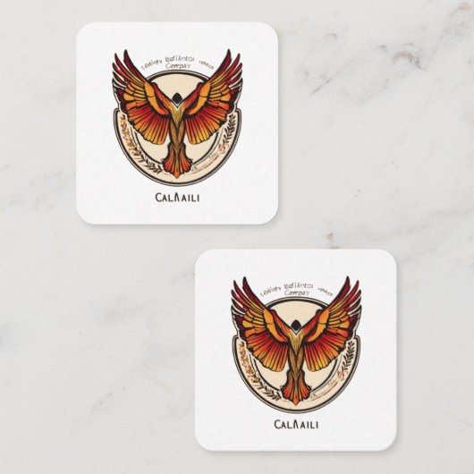 Calailib Golden Eagle Vierkante Visitekaartje (Voorkant / Achterkant)