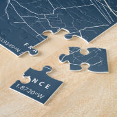 Calais Frankrijk Minimalistische Stadsplattegrond  Legpuzzel (Zijkant)