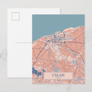 Calais Frankrijk Winderige Stad Kaart Reizen