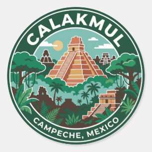 Calakmul Mexico Ronde Sticker