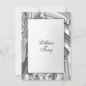 Calamité Faire-part de mariage noir et blanc (Dos)