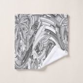 Calamité noir et blanc Art géométrique (Gant de toilette)