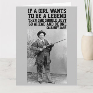 CALAMITY JANE COWGIRL BIRTHDAY WENSKAARTEN KAART