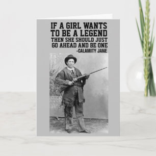 CALAMITY JANE COWGIRL CARTES DE SALUT D'ANNIVERSAI