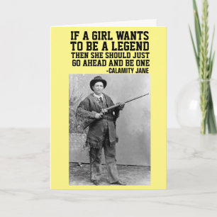 CALAMITY JANE COWGIRL CARTES DE SALUT D'ANNIVERSAI