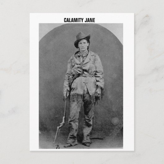 CALAMITY JANE HOLDING PISTOOL BRIEFKAARTEN (Voorkant)