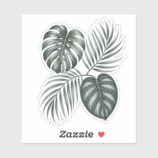 Calathea blad sticker (Vel)