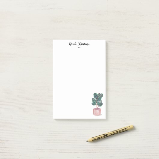 Calathea Prayer Plant AANGEPASTE IT-Notitieblok Post-it® Notes (Op bureau)