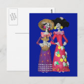 Calavera Amigas Briefkaart (Voorkant / Achterkant)