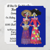 Calavera Amigas Kaart (Voorkant / Achterkant)