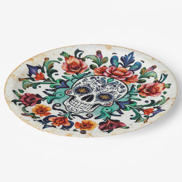 💀🎉Calavera Bloomware Doom Día de los Muertos Papieren Bordje