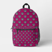 Calavera Cat Art Pattern Bedrukte Rugzak (Voorkant)