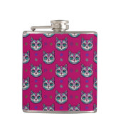 Calavera Cat Art Pattern Heupfles (Voorkant)