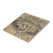 Calavera Catrina (Dapper Skeleton) (Elegant Skull) Tegeltje (Zijkant)