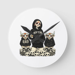 Calavera & Coo-horloge Ronde Klok