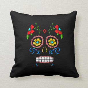 Calavera - coussin de crâne de sucre
