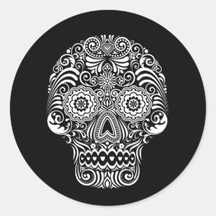 Calavera de los Muertos 7 Ronde Sticker