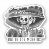 Calavera Dia De Los Muertos Sticker (Voorkant)