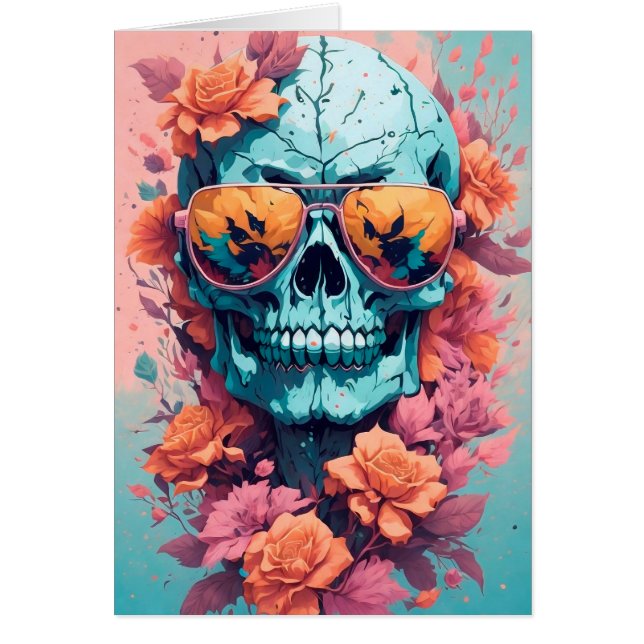 Calavera Floral Colorida (Devant)