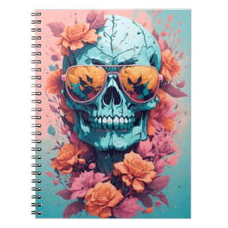 Calavera Floral Colorida Notitieboek