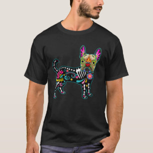 Calavera French Bulldog Frenchie Dia de Muertos Ha T-shirt