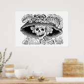 Calavera Garbancera door José Guadalupe Posada Poster (Keuken)