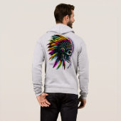 Calavera Indio Nativo Hoodie (Achterkant volledig)