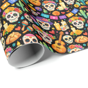 Calavera Night Fiesta Cadeaupapier