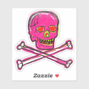 Calavera Skull Dia de los Muertos NFT Art Sticker