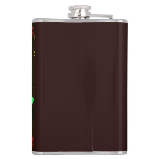 Calavera Skull PGeek NFT Art Red Blue Heupfles (Achterkant)