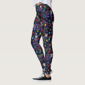 Calaveras Cats Day of the Dead Pop Leggings (Gauche)