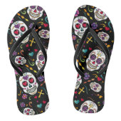 Calaveras Celebration - zwart Teenslippers (Voetbed)