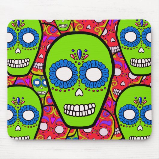 Calaveras Sugar Skulls Muismat (Voorkant)