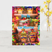 Calaveritas de Azucar, Carte de voeux 5" x 7" (Fleur jaune)